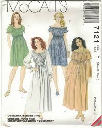 Mccalls 7121 Boho Hippie Peasant Dress Pattern Size 4 6 8 10 12 14 Uncut Oop 23795712118 Ebay Peasant Dress Patterns Peasant Dress Boho Hippie Dress Pattern