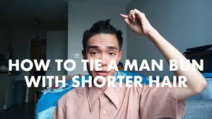 Whether it's for work, a twist the hair and pin it up at the back. Tutorial How To Tie A Man Bun Top Know With Shorter Hair No Spray Gel Needed Youtube