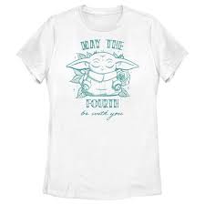 Watch the films, play the games, take a selfie with grogu, there are lots of ways to celebrate star wars day may the fourth be with star wars: Women S Star Wars The Mandalorian Grogu May The Fourth Be With You T Shirt Target