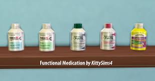 FUNCTIONAL MEDICATION 17 Functional Drugs for Sims! I created these to give  a little extra story to my games and to create... – @kittysims4 on Tumblr