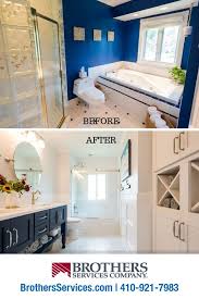 Navy Blue Bathroom Remodel In 2020 Bathrooms Remodel Navy Blue Bathrooms Blue Bathroom