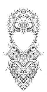 Zentangle Coloring Page Mandala Tattoo Coloring Pages Mandala Coloring