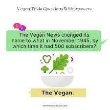 Buzzfeed staff can you beat your friends at this q. Vegan Trivia Questions With Answers Vegan Trivia Questions With Answers Mocamboo Com