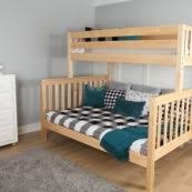Bunk beds twin over full end ladder brushed white + trundle. Milano Twin Xl Over Queen Stair Bunk Bed Kids Furniture In Los Angeles