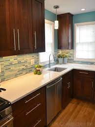 Electric Blue Kitchen Teal Kitchen Walls Kitchen Remodel Backsplash With Dark Cabinets