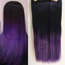 It can often be confused with balayage, which is a hair coloring. Amazon Com Long Thick One Piece Half Head Straight Ombre Clip In Hair Extensions Col Natural Black To Purple Beauty