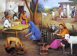 Village Life Of India India Painting Village Scene Drawing Art Village