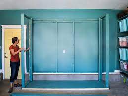 How do you build storage shelves? How To Build Oversized Garage Storage Cabinets Hgtv