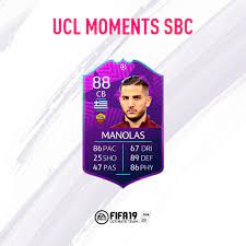 Swap stickers, missing stickers, checklist and scanned stickers for album panini fifa 365: Ea Sports Fifa On Twitter Brand New Sbc Manolas Scored One Of The Most Memorable Goals In Last Year S Ucl To Seal Asromaen Historic Comeback And Earn His Uefa Champions League Moments