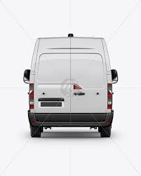 Download Panel Van Mockup Back View In Vehicle Mockups On Yellow Images Object Mockups PSD Mockup Templates