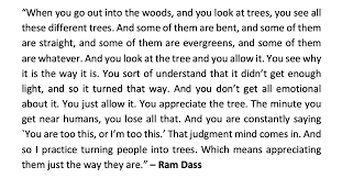 Our favorite ram dass quotes. Tim Finin On Twitter Rip Ram Dass Https T Co Nkrzipxlvo And H T Adrian Rosebrock Pyimagesearch For This Wonderful Quote On Seeing People Like Trees Https T Co D9gdtx75wr