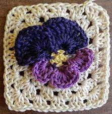 Annoo S Crochet World Spring Pansy Flower Granny Free Pattern Crochet Motif Crochet World Crochet