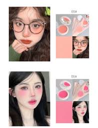 Gege Oso Dulce Brillo Cojín De Aire Rubor Delicado Rosa Falso Blanco  Natural