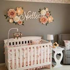 10 Piece Paper Flower Set Floral Nursery Nursery Wall Art Paper Flowers Wall Decor Floral Decor Boho Decor Boho Nursery Flower Nursery Floral Nursery Rose Nursery