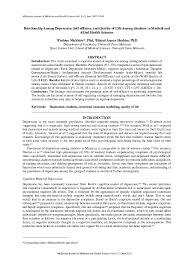 Authors are welcomed to submit original articles, review articles, brief communications, special communications, letters or letters to the editor for consideration of publication in mjms. Pdf Relationship Among Depression Self Efficacy And Quality Of Life Among Students In Medical And Allied Health Sciences Hairul Anuar Hashim Academia Edu