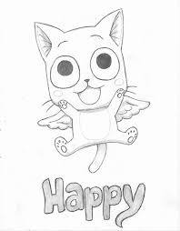 2013 2014 Musiclova4eva Quick Sketch Of Happy From Fairy Tail Colored Fairy Tail Happy Fairy Tail Art Fairy Tail Logo
