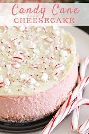 Candy Cane Holiday Cheesecake Recipe Makes Dessert Very Merry Recipe Holiday Cheesecake Recipes Holiday Cheesecake Cheesecake Recipes