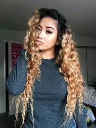 Black Roots With Blonde Ends Curly Hair Styles Hair Human Hair Wigs
