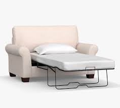 Pottery barn pb comfort armless sectional accent chair upholstered wheat suede. Pb Comfort Roll Arm Upholstered Twin Sleeper Sofa With Memory Foam Mattress Pottery Barn