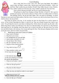 Control Reading Reading Comprehension Reading Comprehension Worksheets English Reading