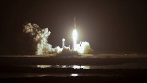 This is the landing pad used for early starship development flights. Spacex S Falcon Heavy Deploys Dozens Of Satellites To Orbit The New York Times