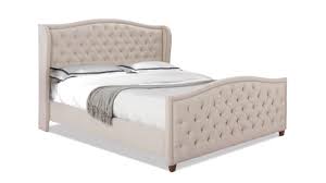Harper tufted upholstered tall bed with footboard. Marcella Tufted Wingback Upholstered Bed King Sky Neutral Jennifer Taylor Home