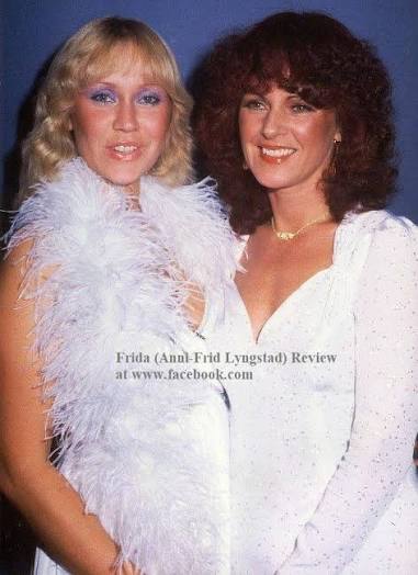 Stockholm, 3rd October 1980 Agnetha Fältskog and Frida during a session for  Super Trouper (ABBA).