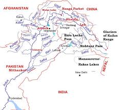 Indus River System Jhelum Chenab Sutjaj Ravi Beas India Map River Basin History Of India