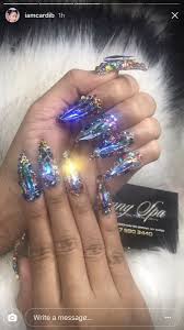 (designs by kylie, kendall jenner, ariana grande)! Pin By Hannah Ellis On Cardi B Cardi B Nails Stiletto Nails Glitter Beautiful Nails