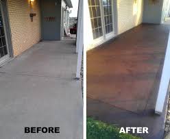 After your comment i did some research on prepping indoor concrete. Front Porch Stained Concrete A Definate Must For My Front Porch Voguehome Co Concrete Patio House Exterior Patio