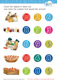 count and match 6 10 math worksheet free math printable pdf for kids