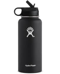 Hydro Flask 32 Oz Wide Mouth Water Bottle With Straw Lid From Eastern Mountain Sports Black Hydro Flask Water Bottle Black Water Bottles Hydroflask
