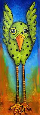 One Little Bird Whimsical Art Bird Art Animal Art