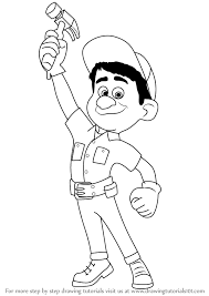 How to Draw Fix-It Felix, Jr from Wreck-It Ralph (Wreck-It Ralph) Step by  Step