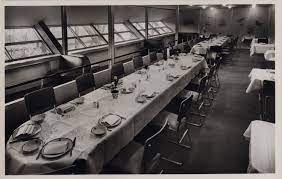 A picture of the inside of a zeppelin : Inside The Hindenburg Photos Deck Plans Descriptions Airships Net