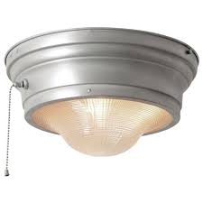 Hykolity 4ft 42w linkable led shop light with pull chain, hanging or flushmount. Industrial Flush Mount With Prismatic Lens And Pull Chain By Perfeclite In The Style Of In Pull Chain Light Fixture Flush Mount Ceiling Lights Ceiling Lights
