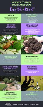 10 Ways To Make Your Landscape Earth Kind Infographic Landscape Landscaping Trees Fertilizer