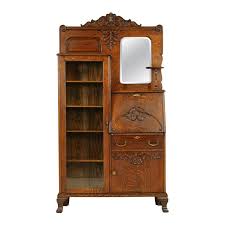 Despite a cubicle or small space is a decorated restriction that may not even have room for anything besides your furniture, do not lose hope! Antique Secretary Desk Antique Bookcase Side By Side Oak Canada 1900 At 1stdibs