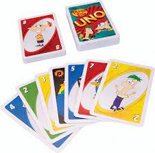 Amazon.com: Disney Phineas and Ferb Juego de cartas UNO : Juguetes y Juegos