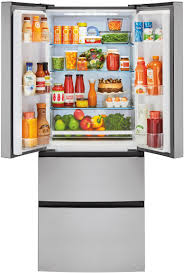 Haier 28 inch freestanding counter depth french door refrigerator with 14.9 cu. Haier 15 Cu Ft 4 Door French Door Refrigerator Stainless Steel Hrf15n3ags Best Buy