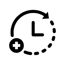 Extra hour extra time icon clock icon ...