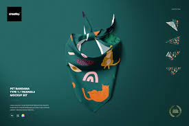 Download Pet Bandana Mockup Set Type 1 Creative Photoshop Templates Creative Market
