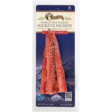 Prized for its high oil content and rich flavor, this brilliant red salmon is cured using only salt and then cold smoked with applewood for a traditional smoked salmon containing no artificial preservatives or color. Echo Falls Smoked Wild Alaskan Sockeye Salmon 4 Oz Instacart