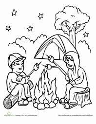 Free printable coloring pages for kids. Campfire Worksheet Education Com