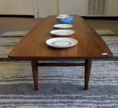 Bassett solid wood ventura cocktail/coffee table. Vintage Mid Century Modern Bassett Artisan Walnut Coffee Table Epoch