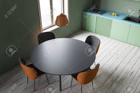 green walls, wooden floor, green