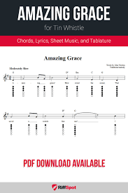 Amazing Grace For Tin Whistle Tin Whistle Sheet Music Native American Flute Music
