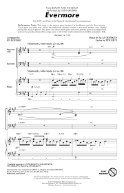 Tim Rice Evermore From Beauty And The Beast Arr Ed Lojeski Sheet Music Notes Sheet Music Music Notes
