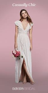 Simple Wedding Dresses Are Perfect For Casual Ceremonies City Hall Celebrations Or Destination Weddings F Casual Wedding Dress Casual Wedding Wedding Attire