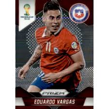 La roja en el mundo. Trading Card Eduardo Vargas Chile Panini Prizm World Cup 2014